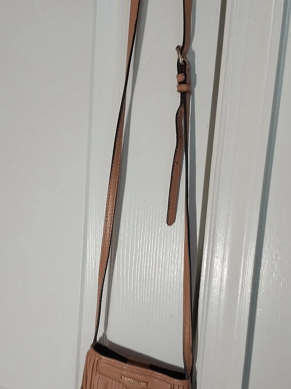 Rebecca Minkoff Tan Leather Fringe Crossbody Bag